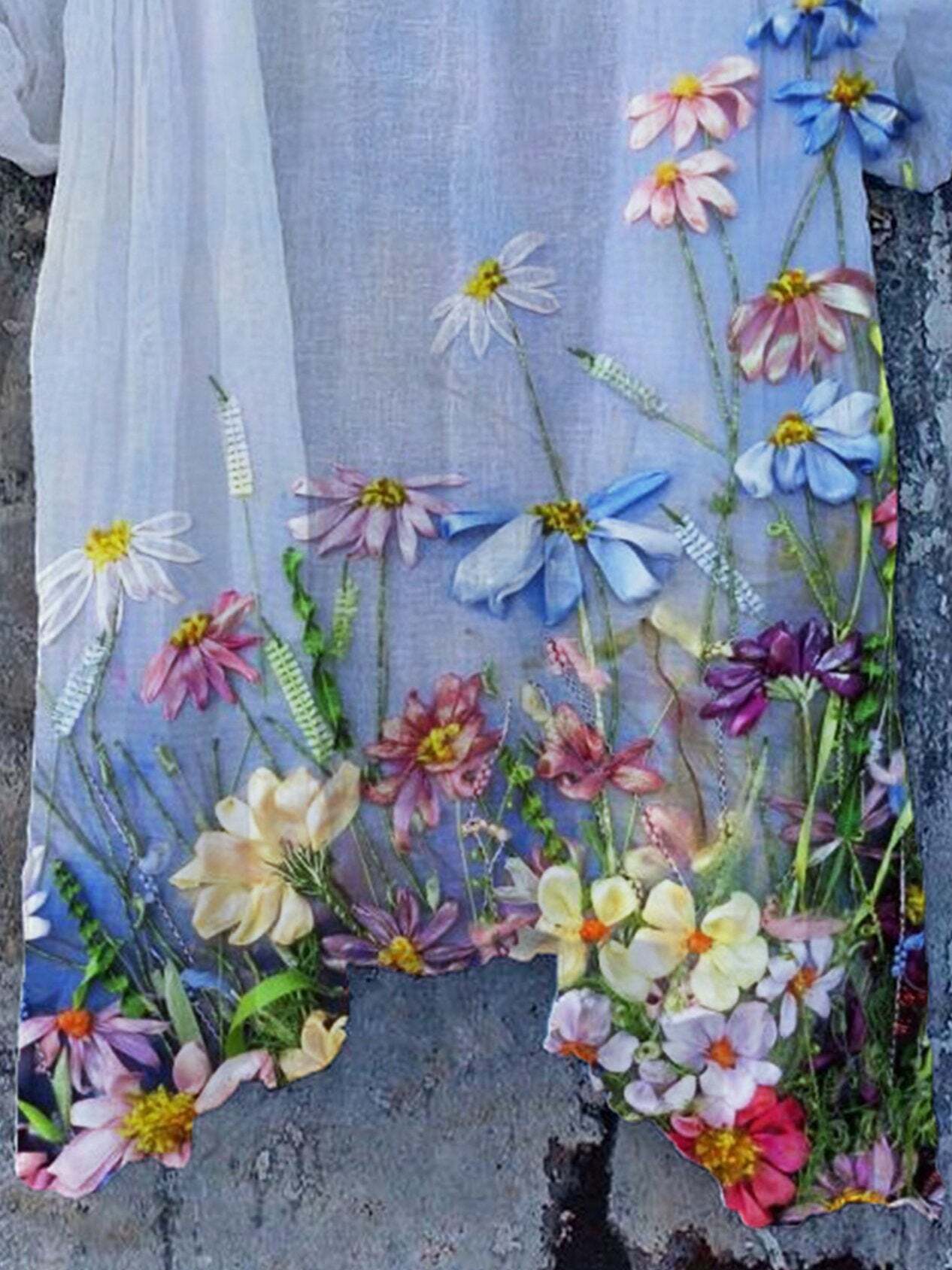 Women Holiday V Neck Long Sleeve A-Line Weaving Dress